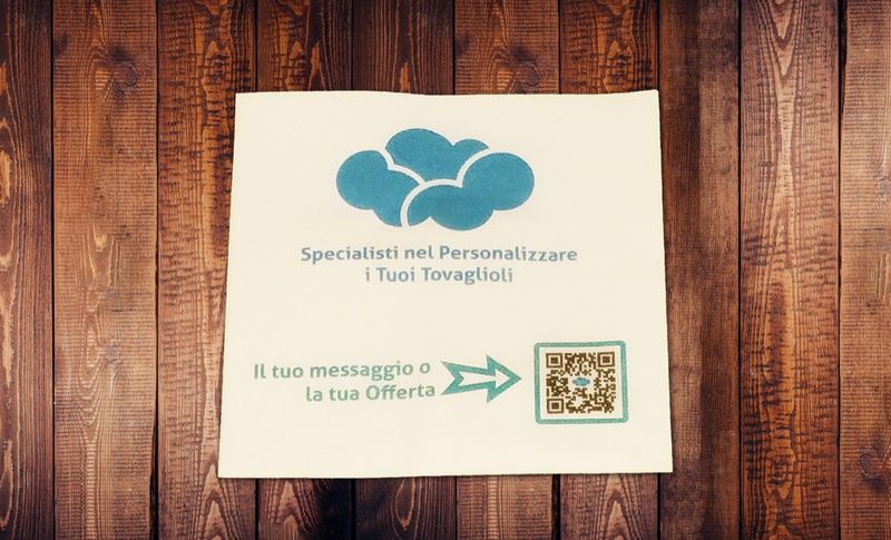 منديل بطباعة رمز QR يعمل بالمسح